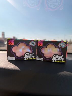 NeeDoh Cloud Pleaser Soft Doh Squish - Iridescent Pink Cloud (Set of 2)
